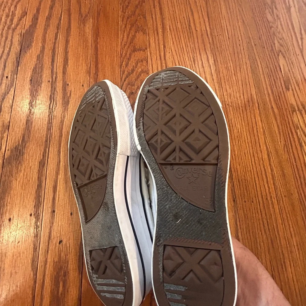 Cream Canvas Platform Sneakers - Women's Low Top